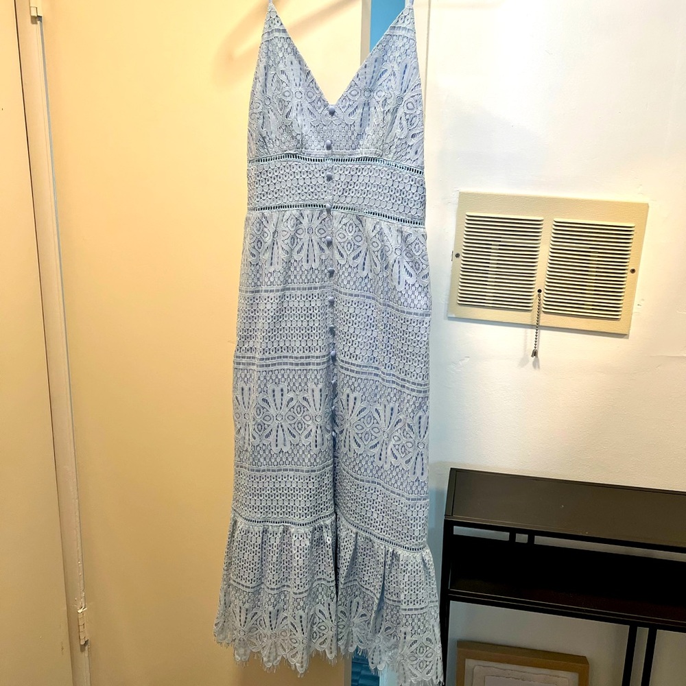Never Worn Baby Blue Midi Dress from VICI dolls, size small